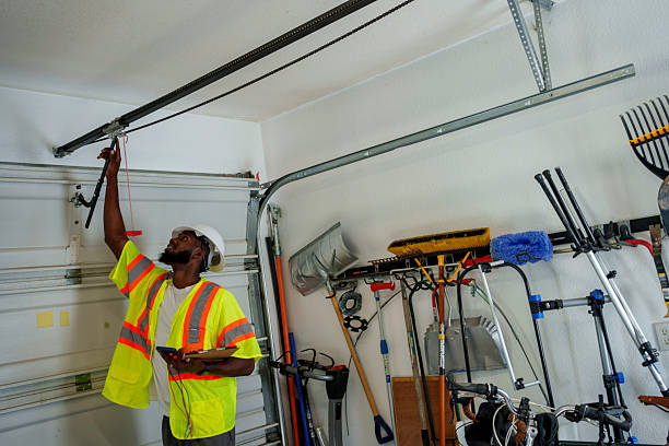 Professional Garage Door Panel Replacement technician working in Guernsey, WY